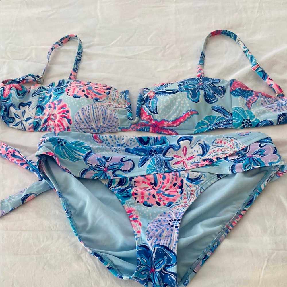 Lilly Pulitzer Blue and Pink Bikini